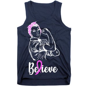 Fight Beast Cancer Awareness Believe  Tank Top