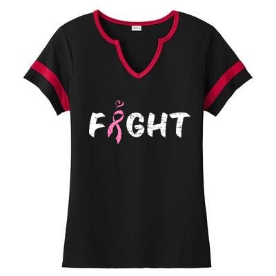 Fight Breast Cancer Ladies Halftime Notch Neck Tee