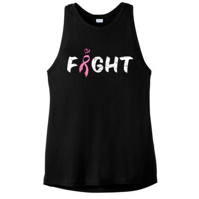 Fight Breast Cancer Ladies PosiCharge Tri-Blend Wicking Tank