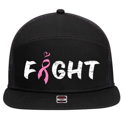 Fight Breast Cancer 7 Panel Mesh Trucker Snapback Hat