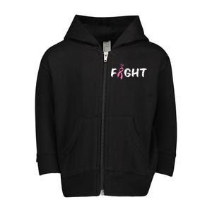 Fight Breast Cancer Toddler Zip Fleece Hoodie