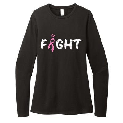 Fight Breast Cancer Womens CVC Long Sleeve Shirt