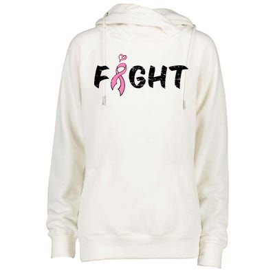 Fight Breast Cancer Womens Funnel Neck Pullover Hood