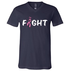 Fight Breast Cancer V-Neck T-Shirt