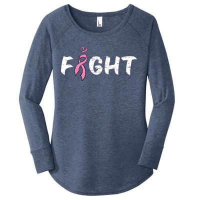 Fight Breast Cancer Women's Perfect Tri Tunic Long Sleeve Shirt