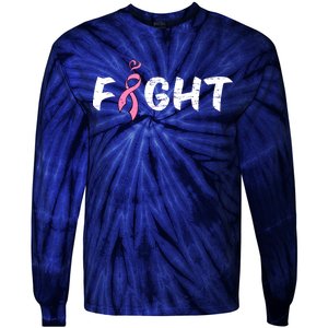 Fight Breast Cancer Tie-Dye Long Sleeve Shirt