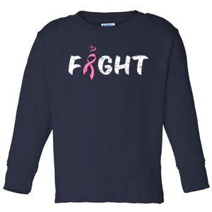 Fight Breast Cancer Toddler Long Sleeve Shirt