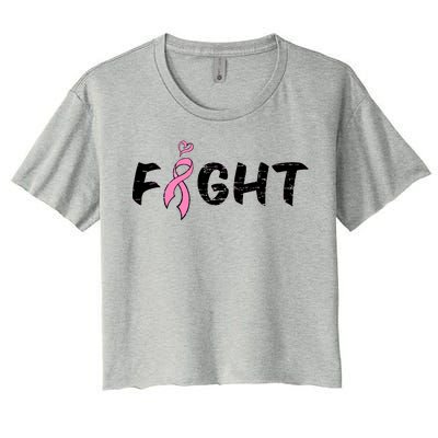 Fight Breast Cancer Women's Crop Top Tee