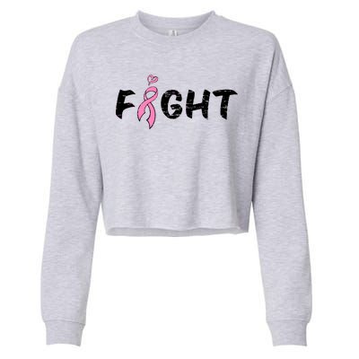 Fight Breast Cancer Cropped Pullover Crew