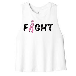 Fight Breast Cancer Women's Racerback Cropped Tank