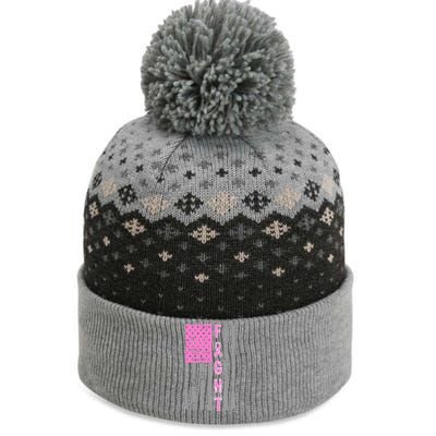 Fight Breast Cancer American Flag The Baniff Cuffed Pom Beanie