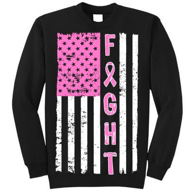 Fight Breast Cancer American Flag Sweatshirt