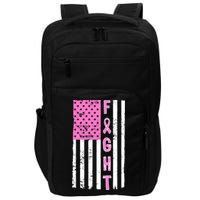 Fight Breast Cancer American Flag Impact Tech Backpack