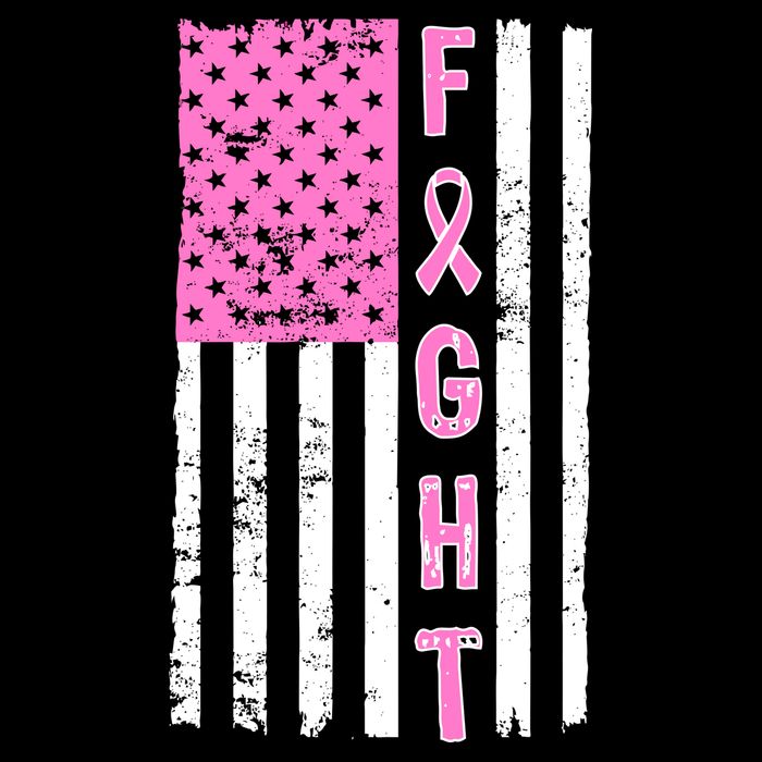 Fight Breast Cancer American Flag Impact Tech Backpack