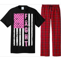 Fight Breast Cancer American Flag Pajama Set