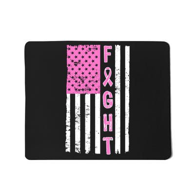 Fight Breast Cancer American Flag Mousepad