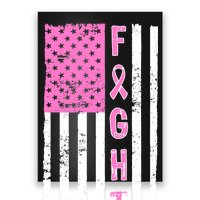 Fight Breast Cancer American Flag Poster