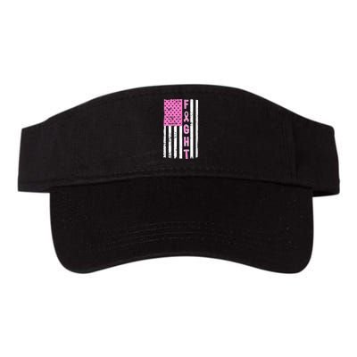 Fight Breast Cancer American Flag Valucap Bio-Washed Visor