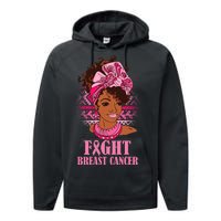 Fight Breast Cancer Awareness African American Performance Fleece Hoodie