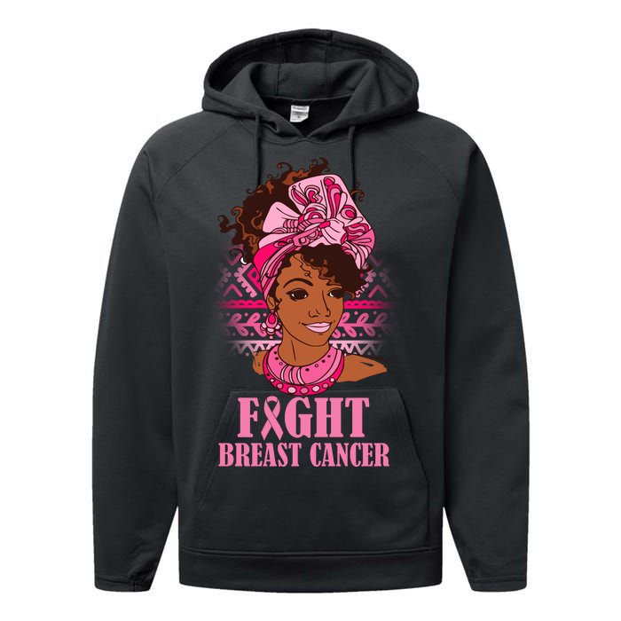 Fight Breast Cancer Awareness African American Performance Fleece Hoodie