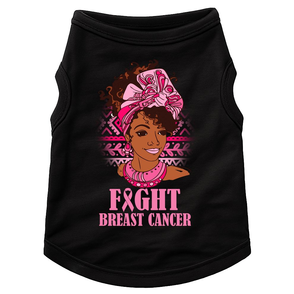 Fight Breast Cancer Awareness African American Doggie Tank