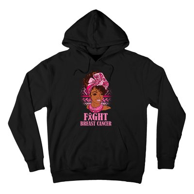 Fight Breast Cancer Awareness African American Hoodie