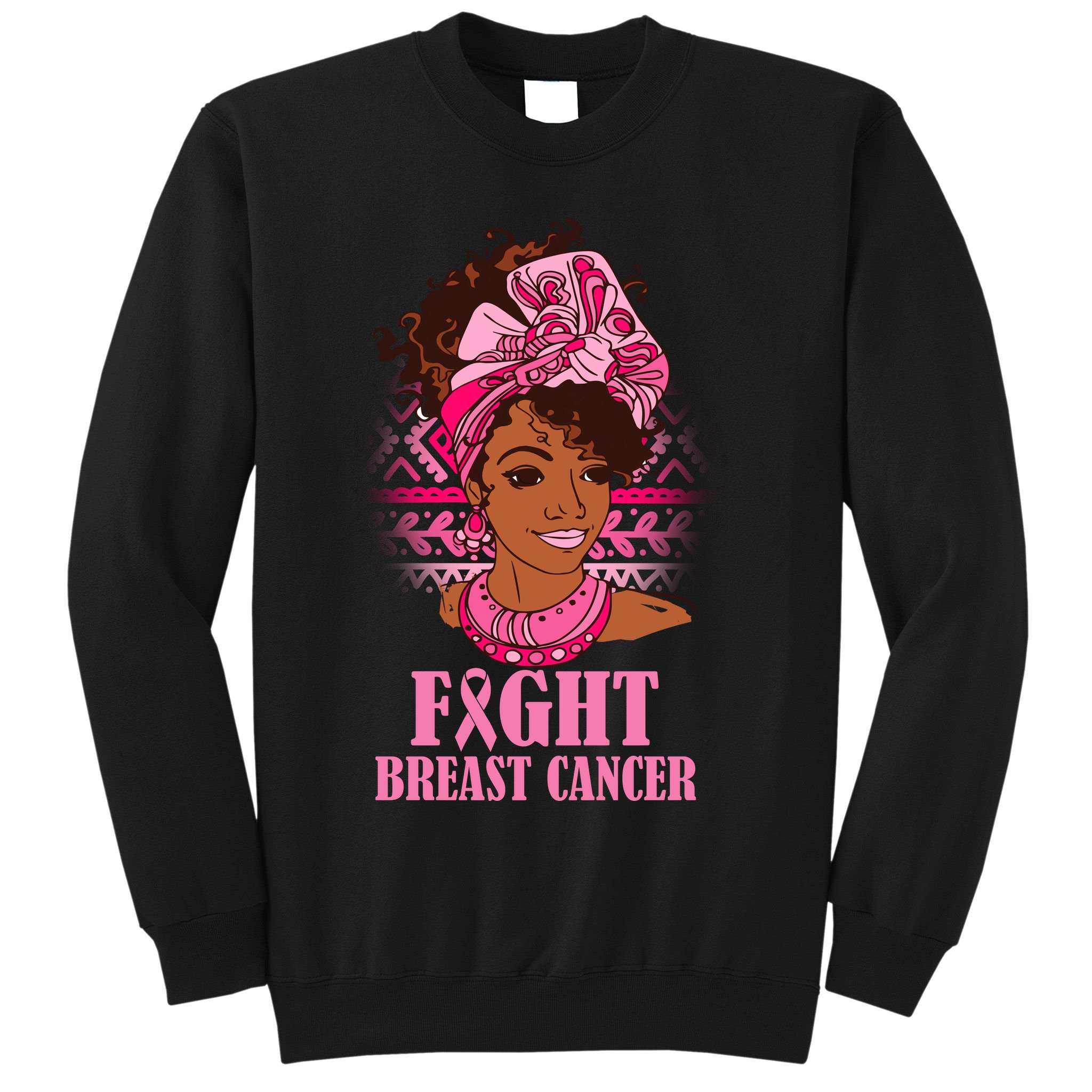 Fight Breast Cancer Awareness African American Sweatshirt