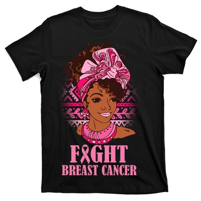 Fight Breast Cancer Awareness African American T-Shirt