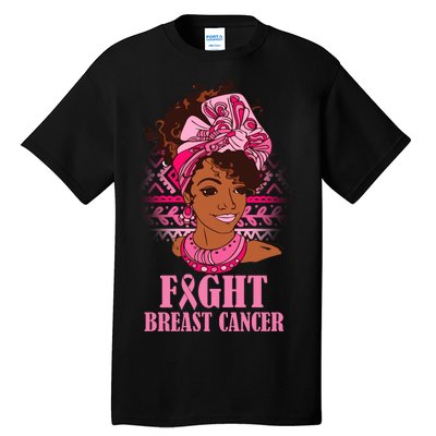 Fight Breast Cancer Awareness African American Tall T-Shirt