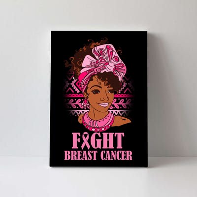 Fight Breast Cancer Awareness African American Canvas