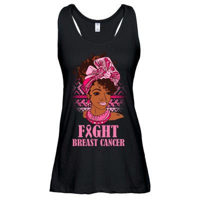 Fight Breast Cancer Awareness African American Ladies Essential Flowy Tank