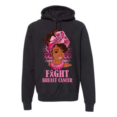 Fight Breast Cancer Awareness African American Premium Hoodie