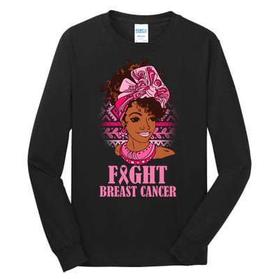 Fight Breast Cancer Awareness African American Tall Long Sleeve T-Shirt