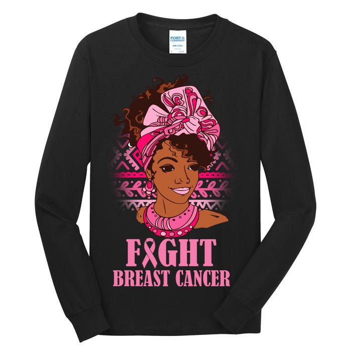 Fight Breast Cancer Awareness African American Tall Long Sleeve T-Shirt