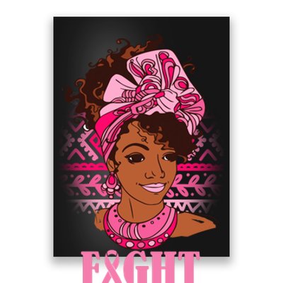 Fight Breast Cancer Awareness African American Poster