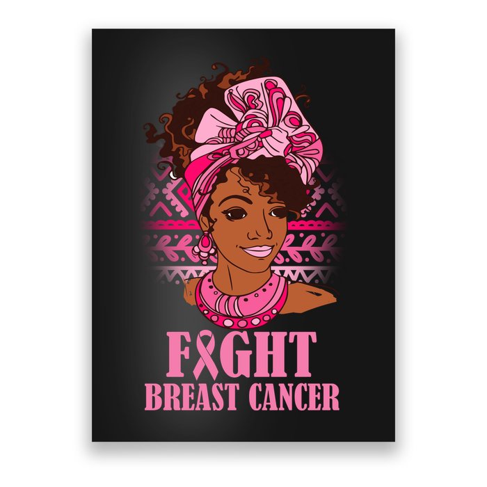 Fight Breast Cancer Awareness African American Poster