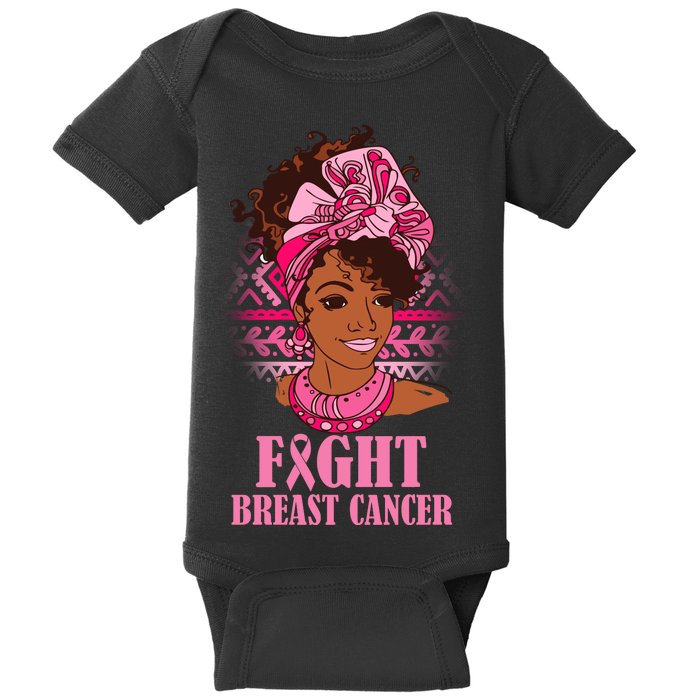 Fight Breast Cancer Awareness African American Baby Bodysuit