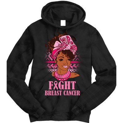 Fight Breast Cancer Awareness African American Tie Dye Hoodie