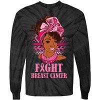 Fight Breast Cancer Awareness African American Tie-Dye Long Sleeve Shirt