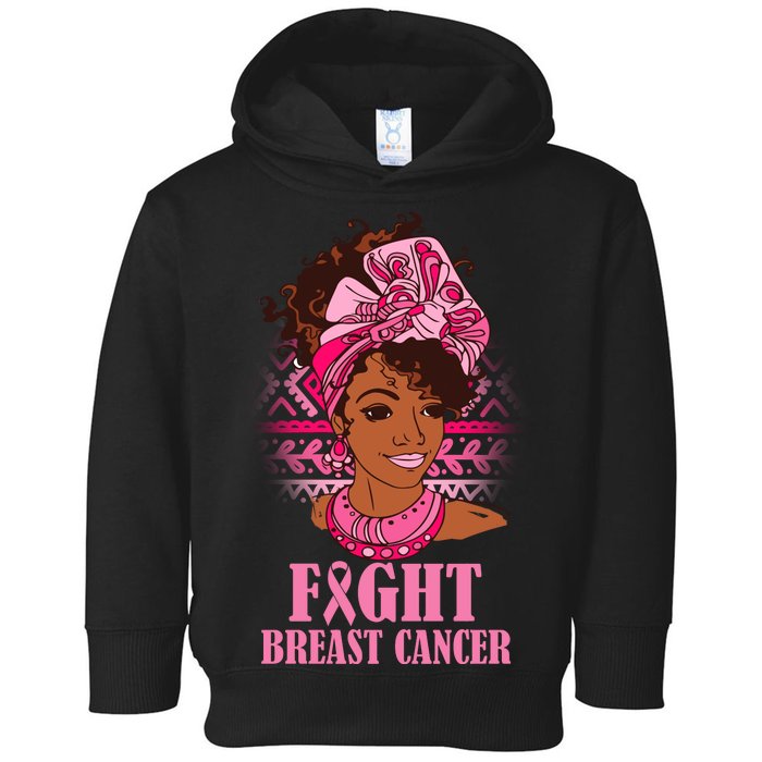 Fight Breast Cancer Awareness African American Toddler Hoodie