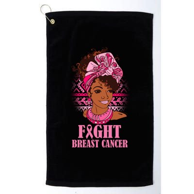 Fight Breast Cancer Awareness African American Platinum Collection Golf Towel