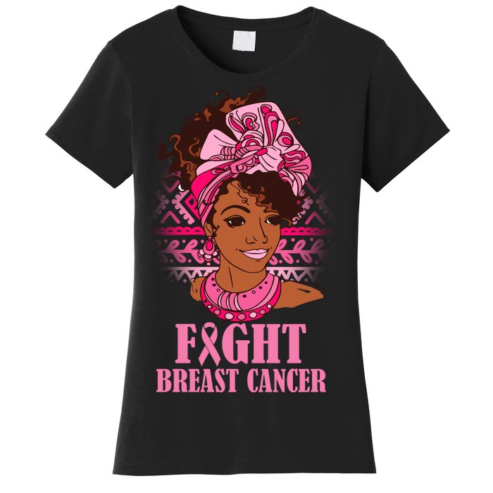 Fight Breast Cancer Awareness African American Women's T-Shirt