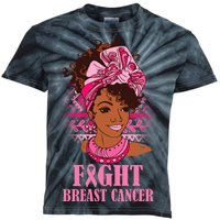 Fight Breast Cancer Awareness African American Kids Tie-Dye T-Shirt