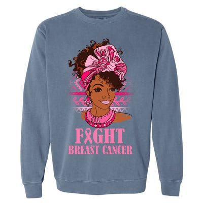 Fight Breast Cancer Awareness African American Garment-Dyed Sweatshirt