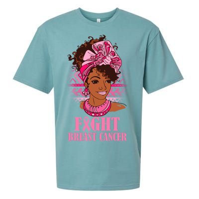 Fight Breast Cancer Awareness African American Sueded Cloud Jersey T-Shirt