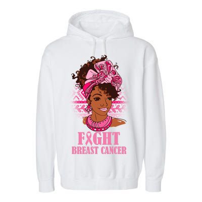 Fight Breast Cancer Awareness African American Garment-Dyed Fleece Hoodie