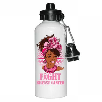 Fight Breast Cancer Awareness African American Aluminum Water Bottle