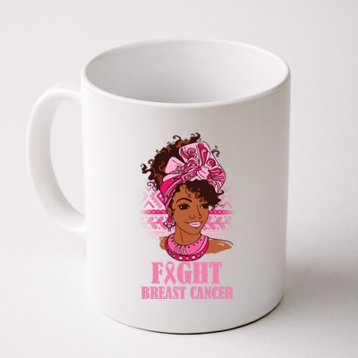 Fight Breast Cancer Awareness African American Coffee Mug