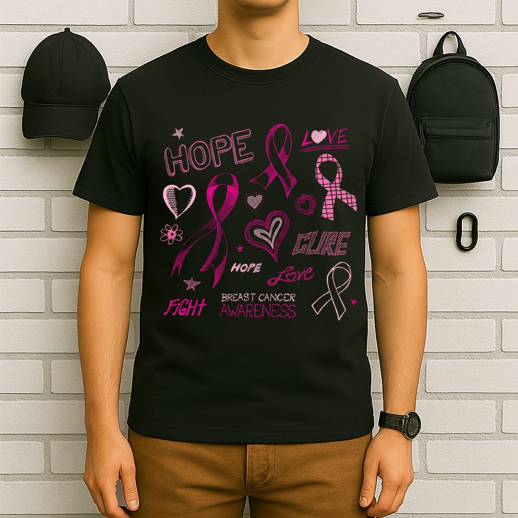 Fight Breast Cancer Awareness Ribbon T-Shirt