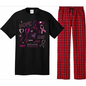 Fight Breast Cancer Awareness Ribbon Pajama Set